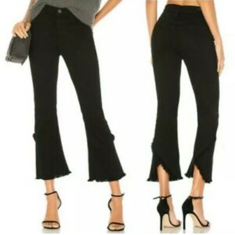 Citizens of Humanity Drew Fray in Soirée Black High Rise Crop Ruffle Jean, 31